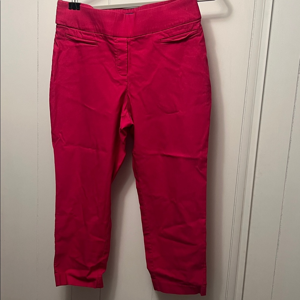 Apt. 9 Bright Pink Pants Brynn Capri size 14